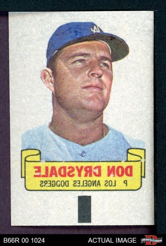 Don Drysdale 1966 Topps Rub Offs card