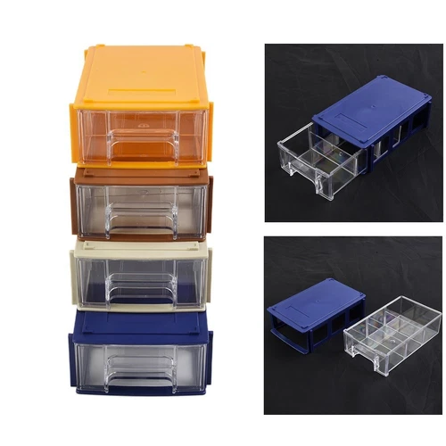 Stackable Storage Box 1PC Component Screws Toolbox PE Plastic Stackable