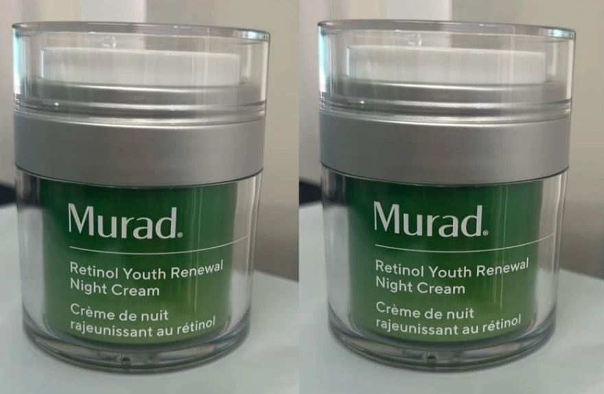 2x Murad Retinol Youth Renewal Night Cream Full Size 1.7oz/50ml each /new no box