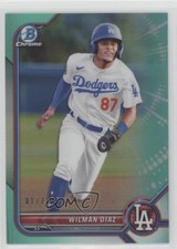 2022 Bowman Chrome Prospects Aqua Refractor 17/125 Wilman Diaz #BCP-135 s3g