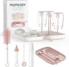 Momcozy 7-in-1 Baby Bottle Cleaner Kit with Silicone, Classic Style, Pink