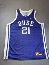 Vintage Nike Duke Blue Devils #21 XL Basketball Jersey Trajan Langdon Made In US