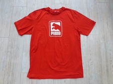 PUMA CAT LOGO  RED T SHIRT TOP SIZE LARGE CHEST 44 INS