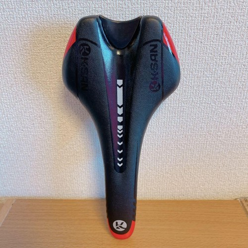 Selle Vélo VELO VL-2180 Acier Chromoly Noir Et Rouge, Confort Homme, Neuve