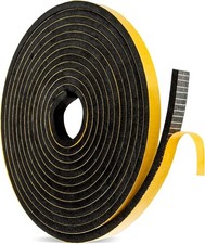 Weather Stripping Door Seal Strip - 16 Feet 1/2" X 1/4" Strong Adhesive Insulati