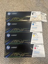 HP 201A LaserJet Toner Cartridges - Black, Cyan, Magenta, Yellow, Pack of 4 NEW