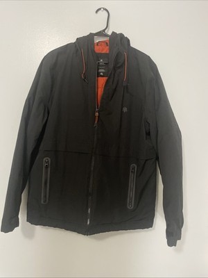 Mavi Denim Wear Men s Hooded Puffer Jacket XXL Black Orange Lining