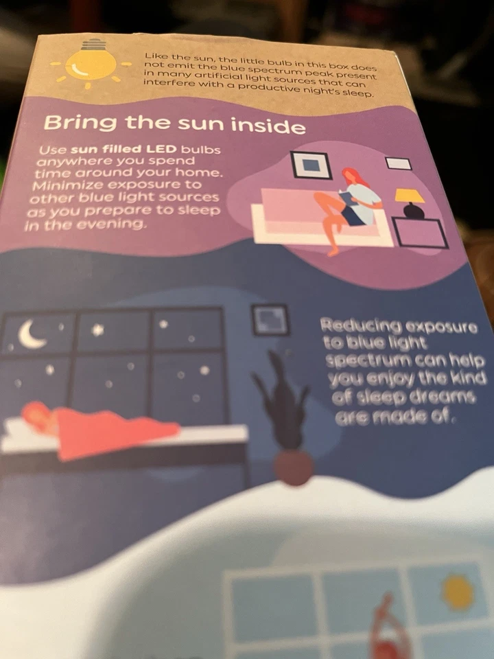 GE Wellness Sun Filled 60W A21 Dimmable LED Spectrum Sun Light Bulb sleep/wake! - Image 2 of 3