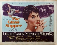 THE GLASS SLIPPER 1955 Leslie Caron, Michael Wilding LOT DE 8 CARTES LOBBY avec T-Card