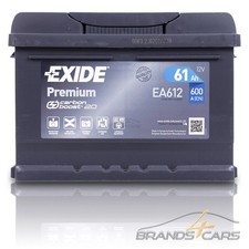 EXIDE AUTOBATTERIE 12V 61Ah STARTERBATTERIE 600A EA612 PREMIUM CARBON BOOST