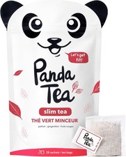 Thé Vert Minceur Panda Tea Slim Tea Detox Bio Brûle-Graisses Framboise Gingembre