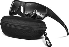 Sports Polarized Sunglasses for Men, Sun Glasses Wrap around UV Protection for D