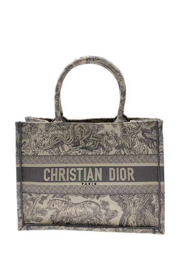 Christian Dior Book Tote Canvas GRY Unisex Bag #SSB452