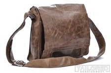 JOSEPH HANNA Borsa messenger marrone in pregiata pelletteria - 15,5 x 14 x 4,5
