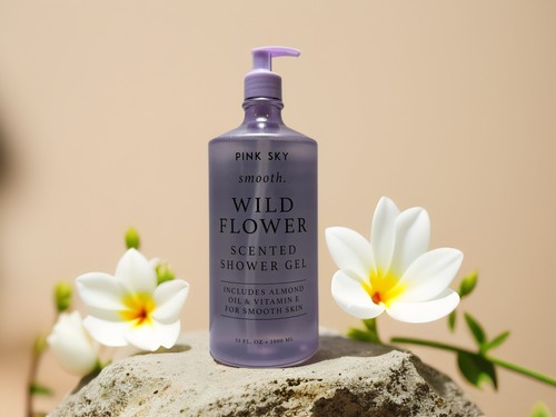 Softening + Rejuvenating | Wild Flower Shower Gel by Pink Sky – 33 fl oz
