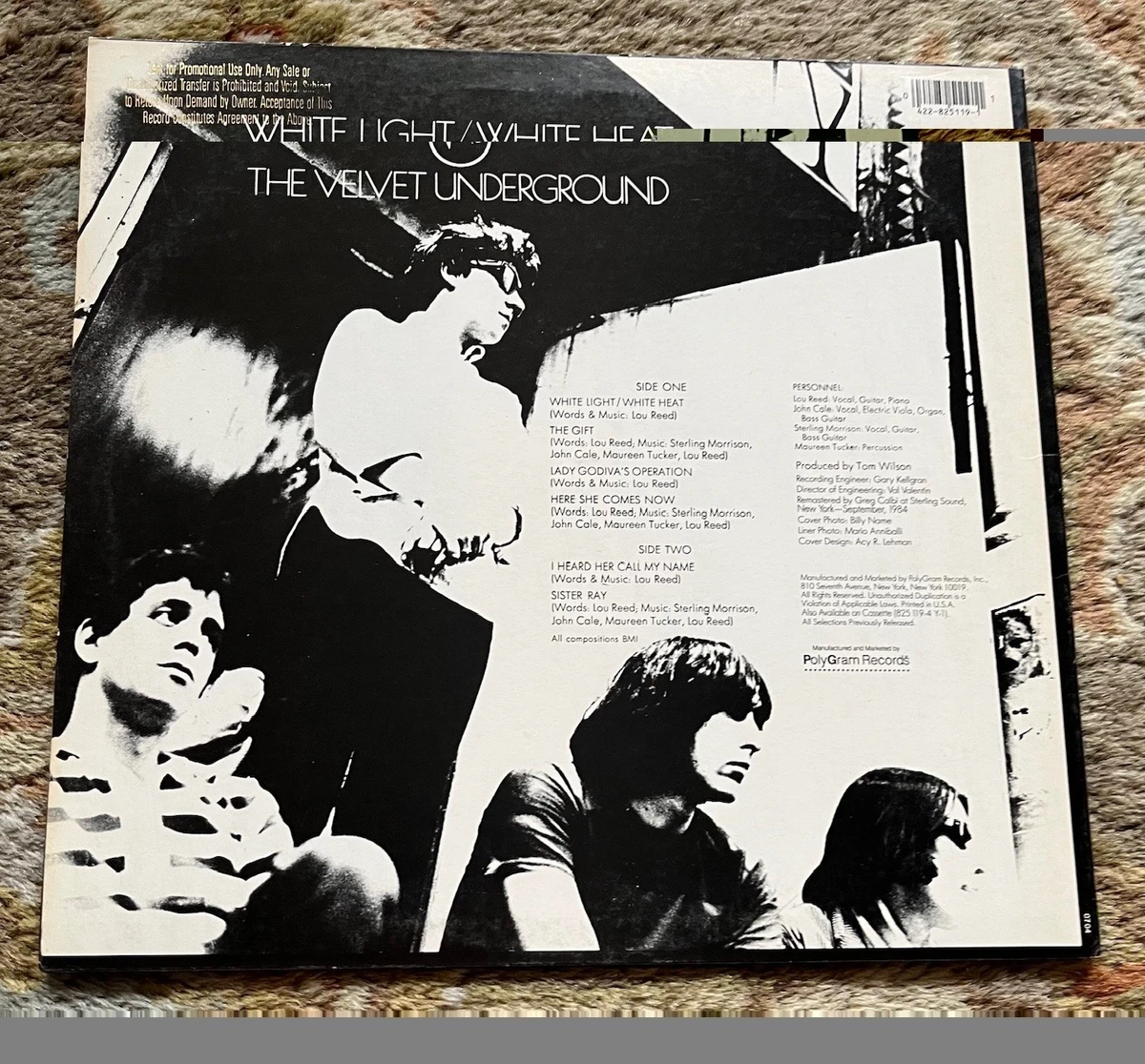 1985 RI Psych LP - THE VELVET UNDERGROUND "White Light/White Heat" VERVE