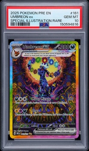 2025 Pokemon Prismatic Ev. Umbreon Ex #161 GEM MT PSA 10 Special Illus. Rare