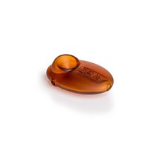 GRAV  SANDBLASTED PEBBLE SPOON, HAND PIPE, 6 Colors Available, Color AMBER