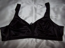 BALI Two Ply Seamless Cup Full Coverage Black Wireless Bra 3820 - Size 38B