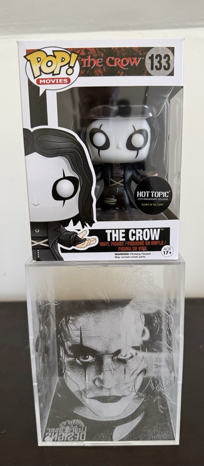 Funko Pop! The Crow #133  Hot Topic Exclusive, GLID W/  Crow Hard Stack