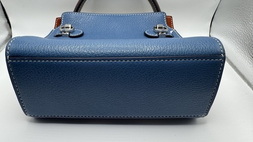 Tory Burch LEE RADZIWILL PETITE DOUBLE BAG Navy Blue - Picture 6 of 10