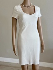 NWT! GUESS Womens  Cream Short Stretchy Dress SZ: Large