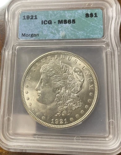 1921 Morgan Silver Dollar MS65
