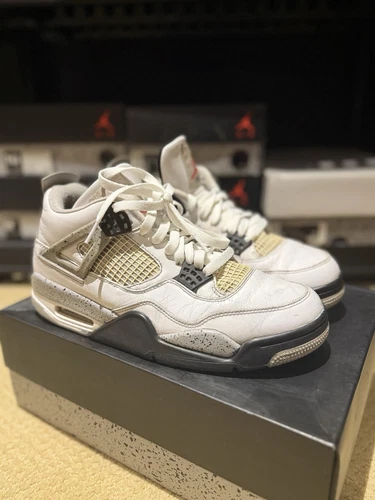 Size 9 - Air Jordan 4 Retro OG 2016 White Cement White Leather (840606-192)