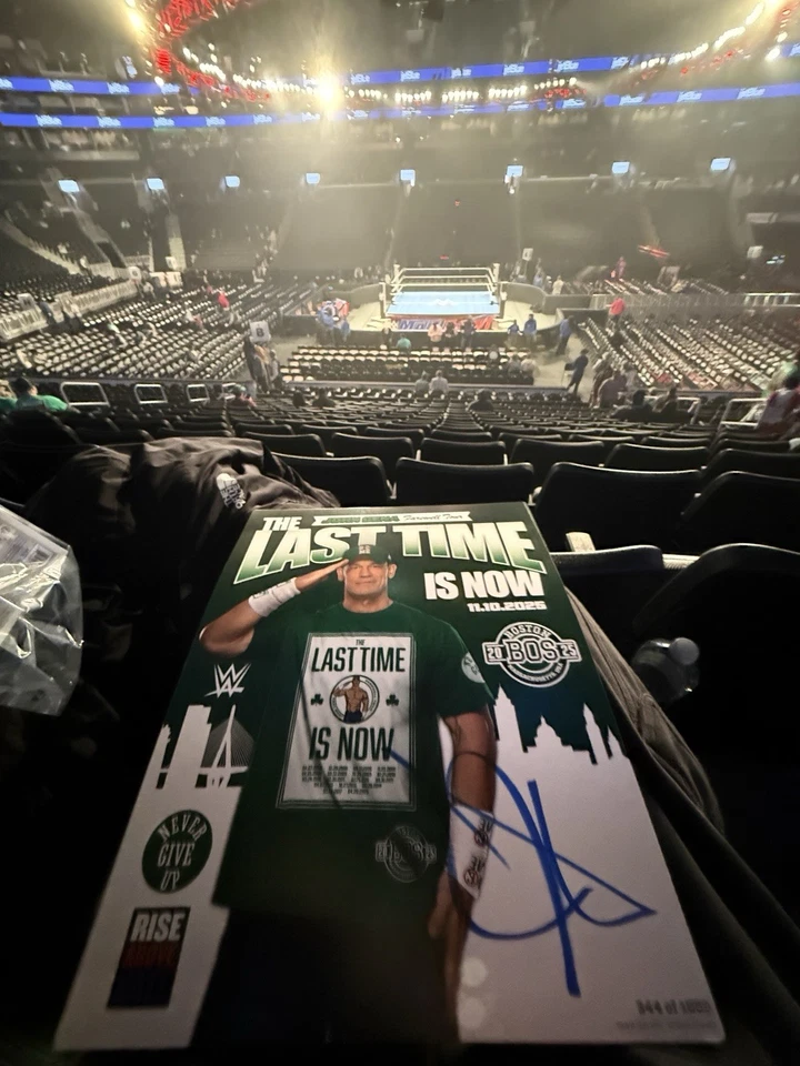 John Cena Last Time Is Now Farewell Tour Signed Poster BOSTON FINAL MATCH RARE - Image 2 of 4