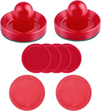 Air Hockey Accessories, 2-Pack Pushers, 2-Pack 3.25-Inch Pucks, 4-Pack 2.5-Inch 