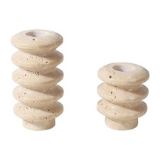 2 Pack Marble Taper Holders for Parties Event and Home Centerpiece Decors