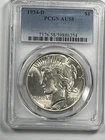 1934-D Peace Dollar :  PCGS AU58