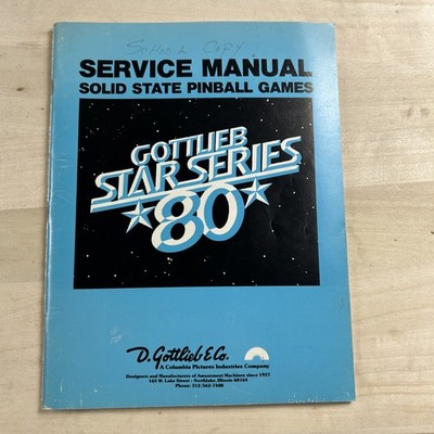 Gottlieb System 80 Star Series Service Manual Pinball Repair Guide 1980