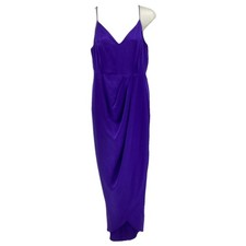 Express Women’s V-Neck Slip Dress Spaghetti Strap Solid Purple Size Small