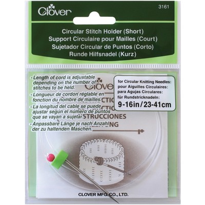 3 Pack Clover Short Circular Stitch Holder-Sizes 9'' To 16'' 3161