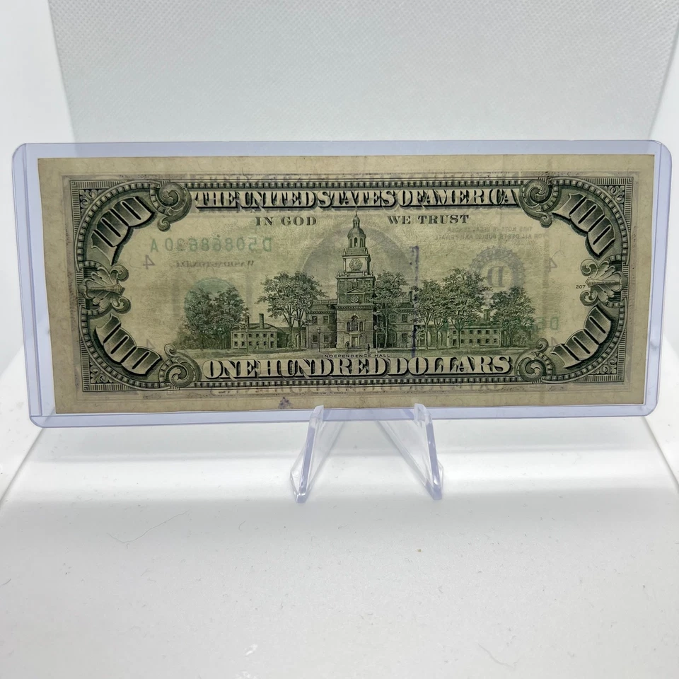 Old Design $100 Dollar Bill Series 1990 (50868630) Old US Paper Currency - Image 2 of 3