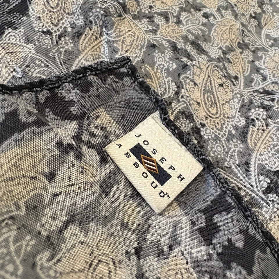 "Pañuelo Joseph Abboud cuadrado de bolsillo para hombre azul 100 % seda cachemira 13"" Italia" Foto 3 de 4