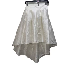 Womens Skirt Sz Large Cream Hi Low Renaissance Victorian Wedding In Touch