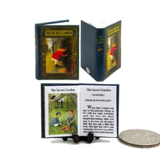 THE SECRET GARDEN 1:12 Scale Miniature Dollhouse Readable Illustrated Book