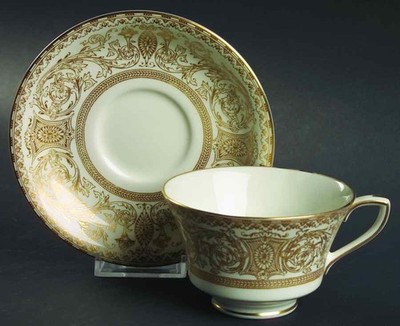 Royal Worcester Embassy White and Gold Cup & Saucer 635923