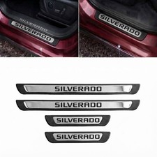 For Chevy Silverado 1500 2500 3500 Door Sill Scuff Plate Scratch Protector 4 Dr