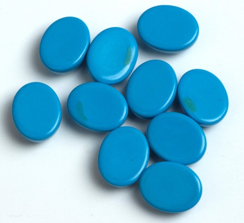 AAA Arizona Turquoise Oval Flat Back Loose Gemstone For Assorted All Jewelry - Picture 3 of 17