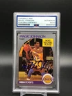 Magic Johnson Signed PSA Auto Authentic 1990-91 Hoops Los Angeles Lakers #157 97