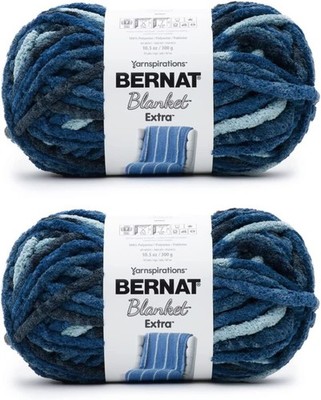 Blanket Extra Teal Dreams Yarn - 2 Pack of 300g/10.5oz - Polyester - 7 Jumbo ...