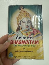 Antique Book Hindu Srimad Bhagavatam: The Wisdom of God by Swami Prabhavananda