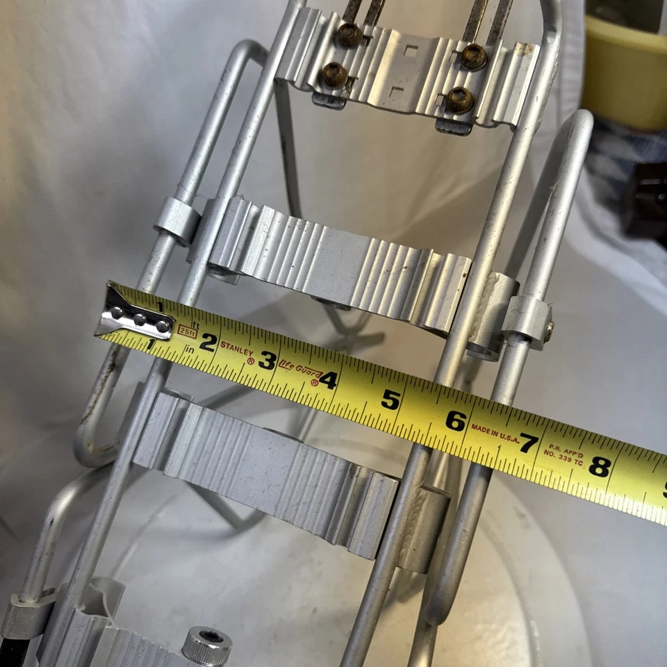 Portabicicletas de aluminio vintage portaequipajes vintage, piezas de bicicleta Foto 3 de 4