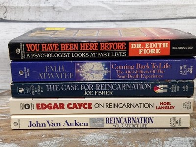 Lot Of 5 Vintage PB Books On Reincarnation Past Life- Fiore, Cayece,  Van Auken