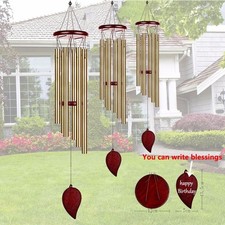 Grand Vent Cuivre Cloches Chimes Jardin Cour Extérieur Home Décor Tubes Déco UK