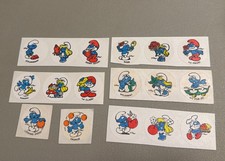 Vintage Scratch and Sniff Smurf Stickers Banana Rose Cherry Strawberry 80s Peyo