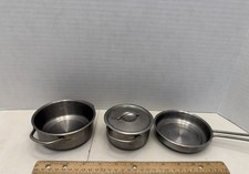 IKEA DUKTIG 4-Piece Metal Toy Cookware Set Pots, Pan  Lid